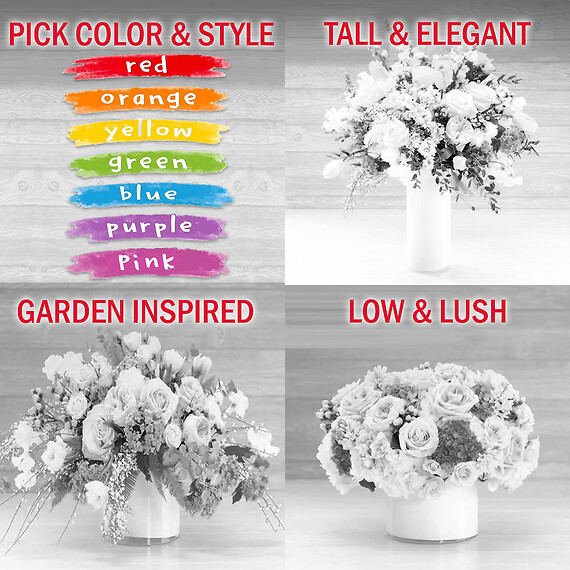 Customize by Style and Color Floral Design