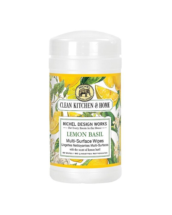 Michel Design Lemon Basil Multi-Surface Wipes